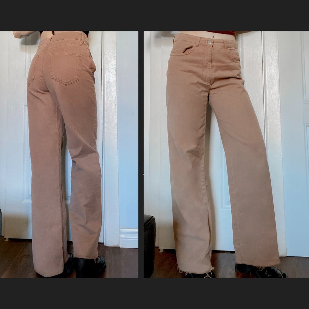 Brown Cotton Pants